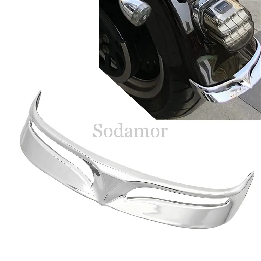 Chrome Rear Fender Edge Trim Tip Trailing Compatible With Harley Softail Fat Boy FLSTF 2007-2017 Motorcycle Parts