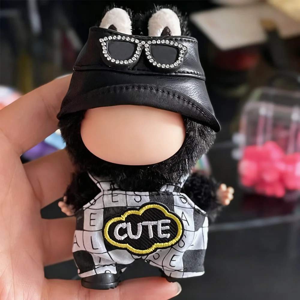 

Mini Doll Clothes Overalls Set For 4.0 Labubu Outfit Accessories 10cm Costume Korea Idol Doll Luxury Clothing DIY Keychain Decor