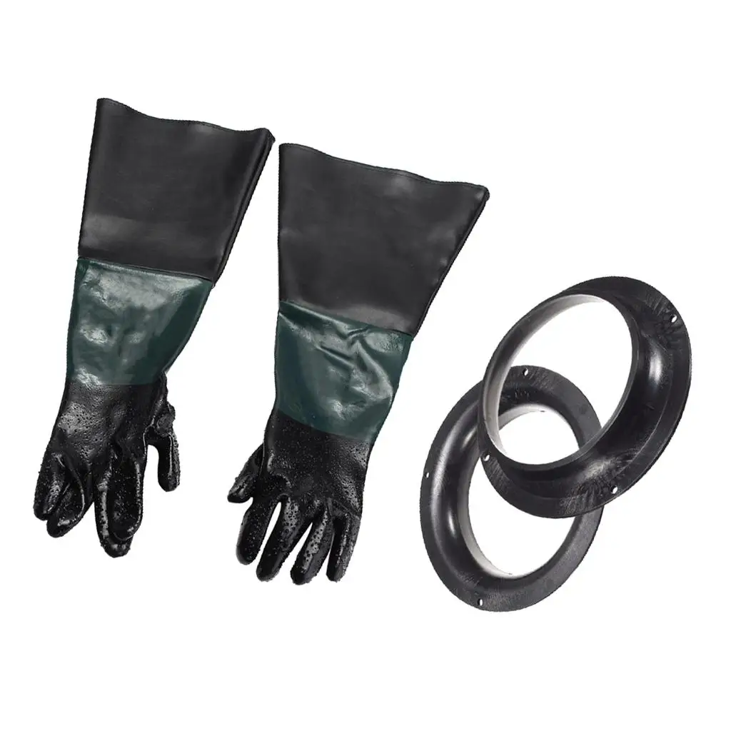 7'' x 24'' Heavy Duty Sandblasting Gloves + 210mm Hoder Replacement 2