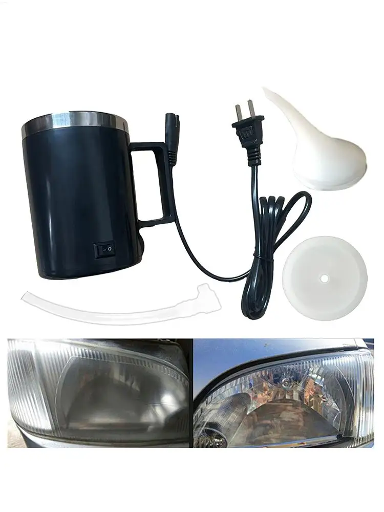 Heating Atomizing Cup Car Headlight Glass Polishs Repair Tool Restore Clarity Luster Of Car Headlight Renovation Repair Atomizer