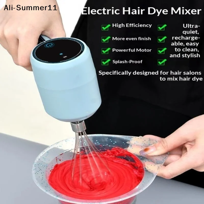【Y】Portable Cordless Electric Egg Beater USB Rechargeable Detachable Whisk For Baking Cream Desserts