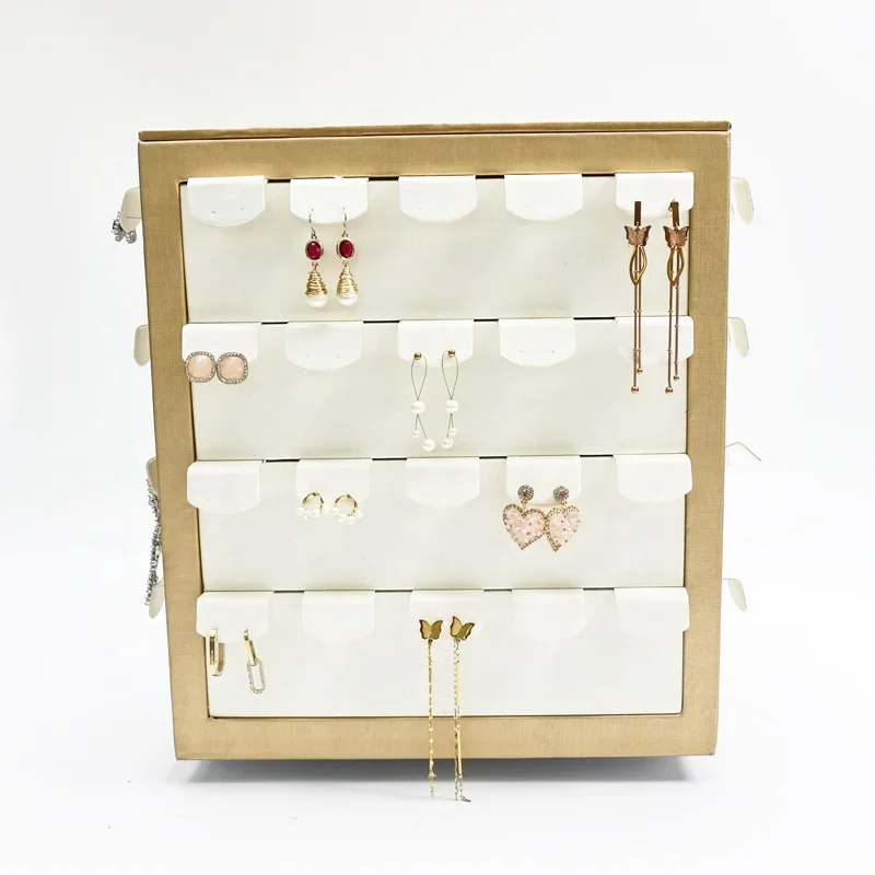 Wholesale earrings, studs, four-sided rotating display stand