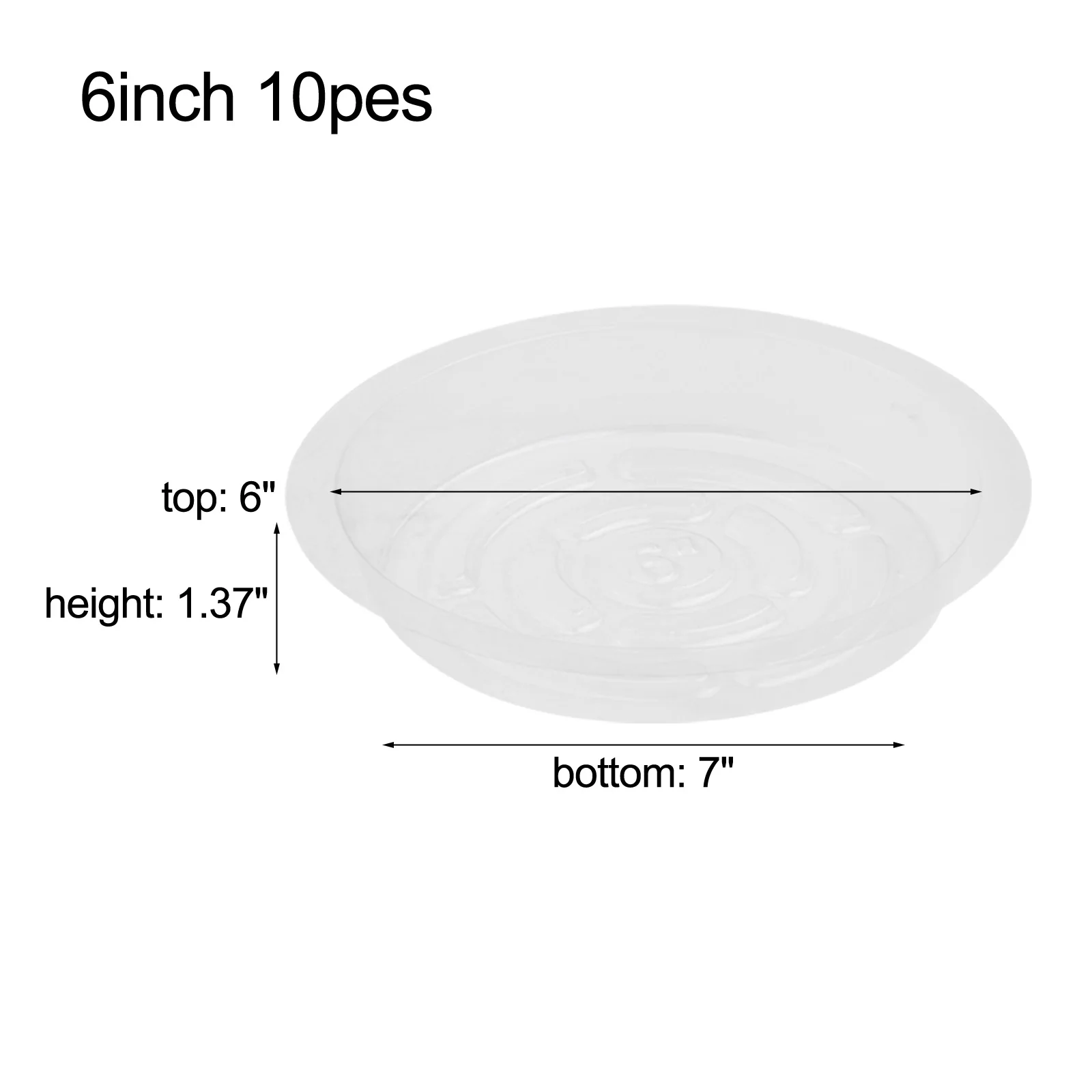 10 قطعة حديقة النبات الصحن بالتنقيط صينية الراتنج البلاستيك PET اناء للزهور حديقة النبات اناء للزهور ديكور حديقة المنزل واضح وعاء للوجبات الخفيفة #5