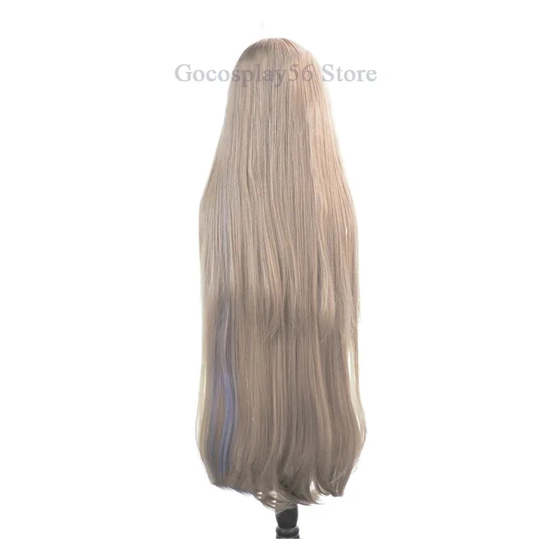 2025 yiyiCosplay Rita Rossweisse peluca 100cm de largo pelo Facial liso lino mezclado púrpura claro juego de rol para adultos