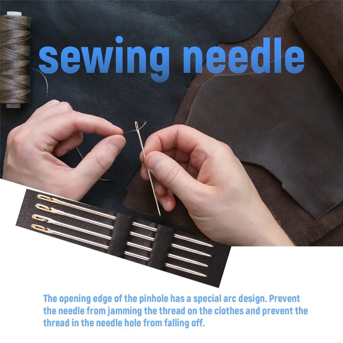 AT77 Self-Threading Needles,Sewing Needles for Hand Sewing,for the Elderly,Easy Side Threading Stitching Pins A