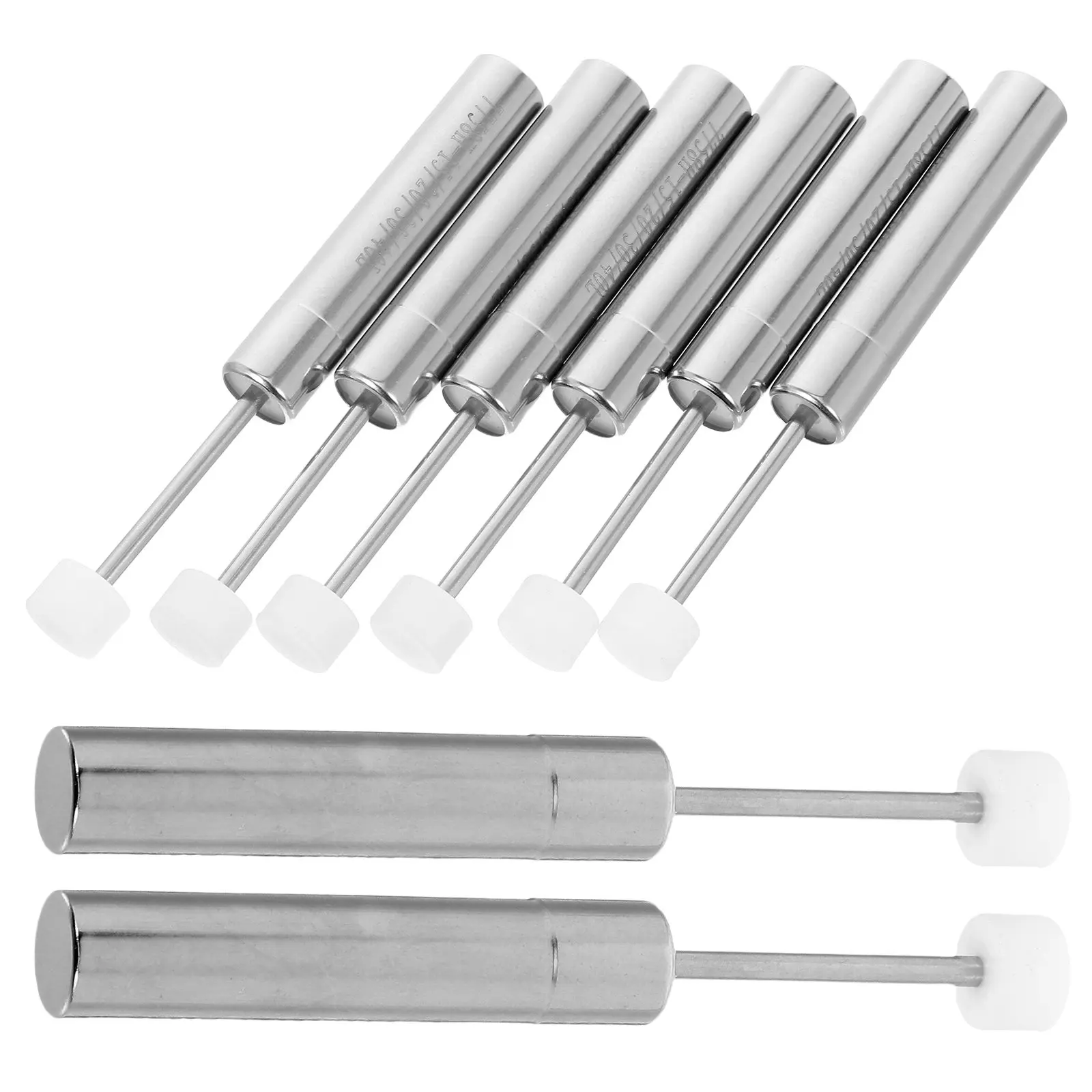 8Pcs Nickel-Plated Iron Trash Can Damper Replacement Silent Hydraulic Buffer Piston Soft Close Universal 55-59N