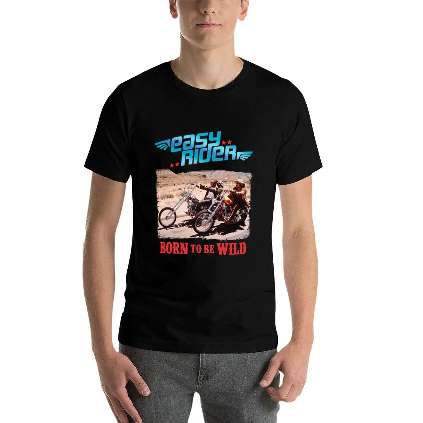 Easy Rider Born to be Wild T-Shirt Relaxed Casual Short Sleeve Tee T-Shirt - view 4