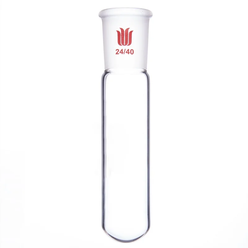 SYNTHWARE Test tube with ground joint, Heavy wall, 5mL 10mL 25mL 50mL 100mL, Borosilicate glass flask, T89