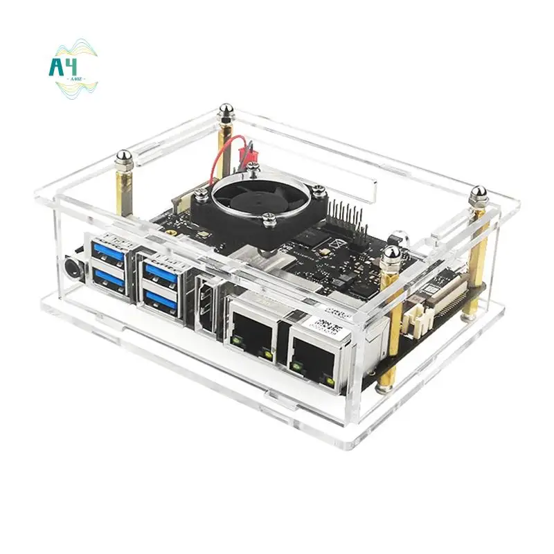 

A40Z-для Visionfive 2, макетная плата, акриловый корпус, коробка для макетной платы, прозрачный корпус с охлаждающим вентилятором, комплект радиатора, белый