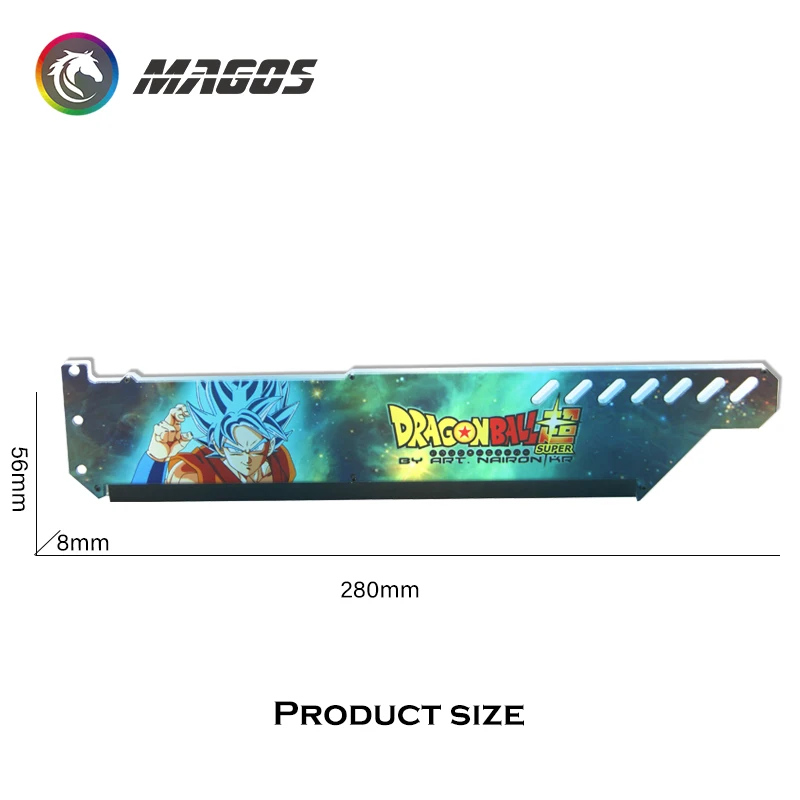 Customized RGB Graphics Card Panel Support Personalize Anime/Game Themes Scenes,Colorful VGA GPU Stand Holder,12V/5V M/B SYNC