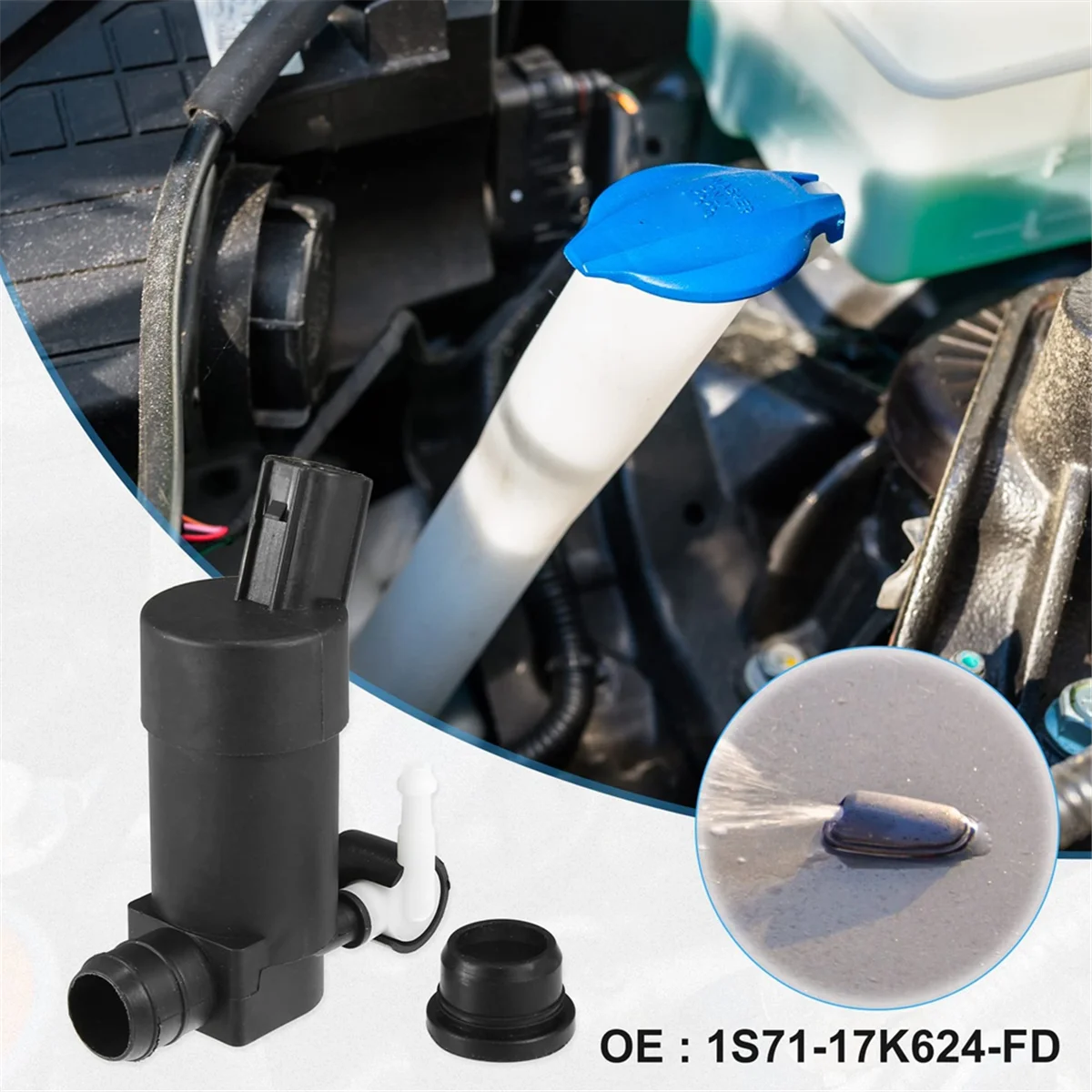 

Hot Sale Automotive Windshield Washer Pump Front Windshield Water Spray Motor for Volvo Ford Focus Mk2 1355124 1S71-17K624-FD