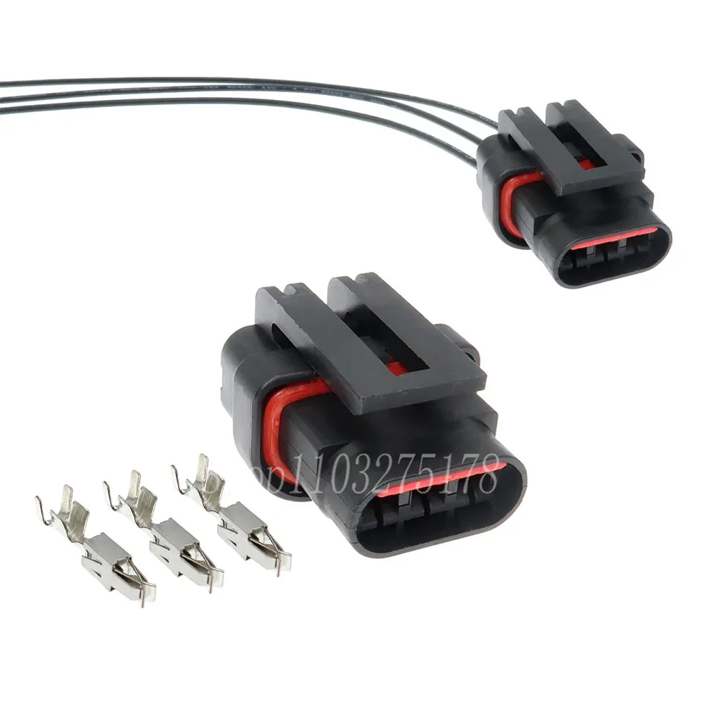 1 Set 3 Pin Automotive Wiring Harness Connector Car Unsealed Socket