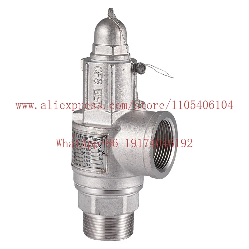 Steam valve A21W-16P Spring type closed safety valve 304 stainless steel high pressure pipeline pressure relief valve
