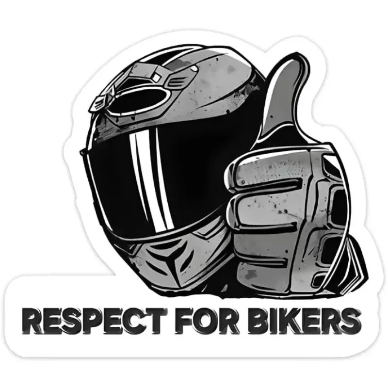 

"Respect For Bikers" Motorcycle Sticker,Waterproof Vinyl Decal, Helmet Thumbs Up Design, for Car, Truck, SUV & Biker Enthusiasts