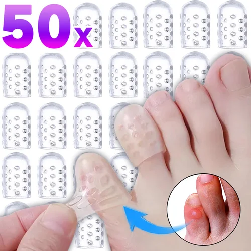 Cubiertas de dedos de silicona transparente para verano, Protector de dedos transpirable antifricción, previene ampollas, protectores de dedos, cuidado de los pies