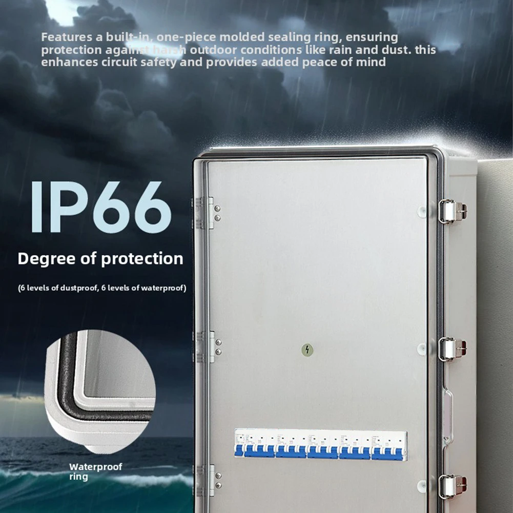 

Водонепроницаемая распределительная коробка IP67 из АБС-пластика 280x190x130 мм с защелкой, прозрачная крышка, аксессуары