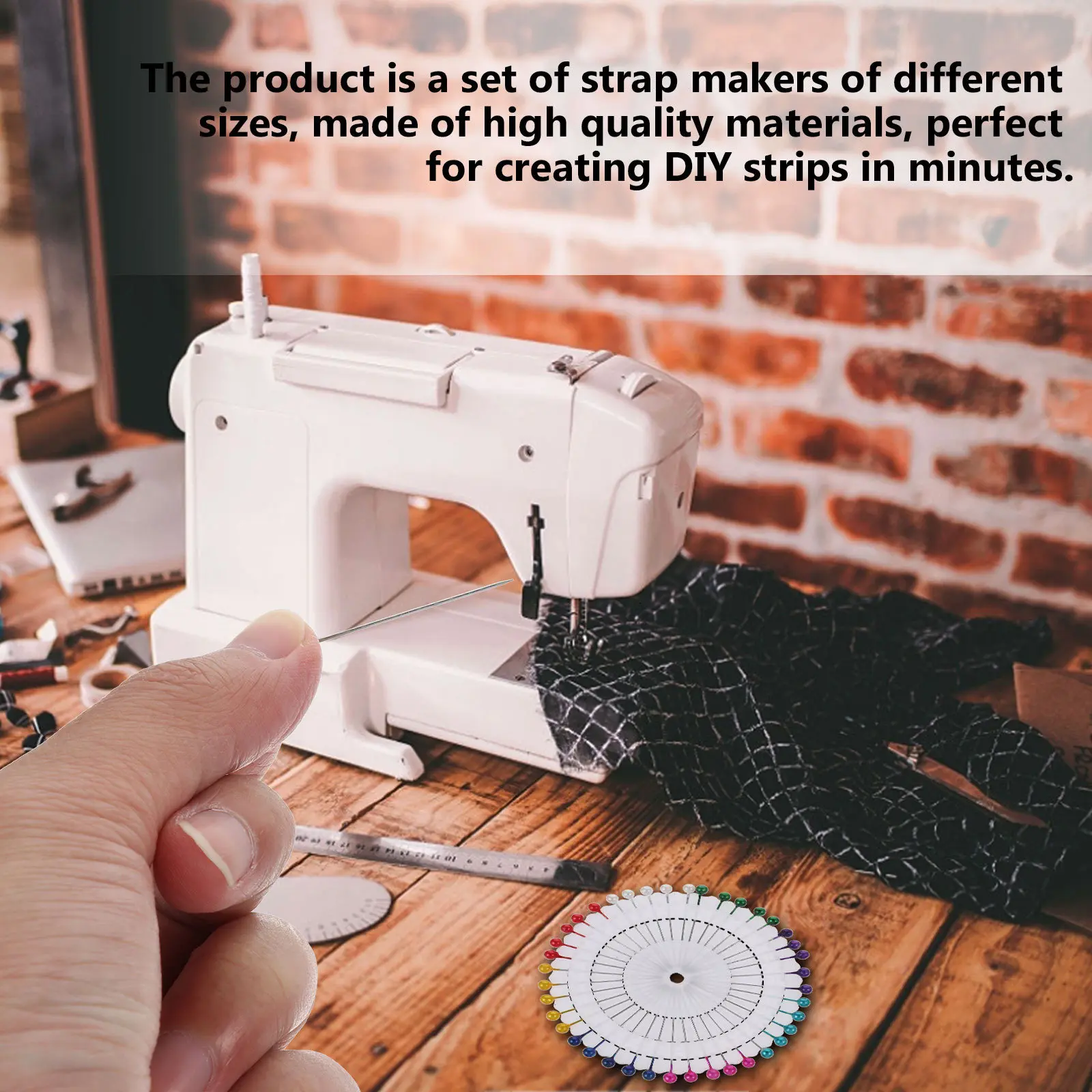 

1 set 1 Set Folding Fabric Tool Set Simple Bias Tape Maker Sewing Quilting Diy Craft Supplies Portable Multi-Sized Tools For