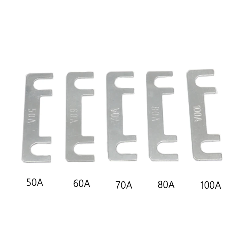 Picture 5: 【20-2PCS】30A-150A 32V Auto Fuse Flat Zinc Chip Small Fuse Sheet Fork Type Bolt Battery Fuse Car Modification Stand Fuse Box