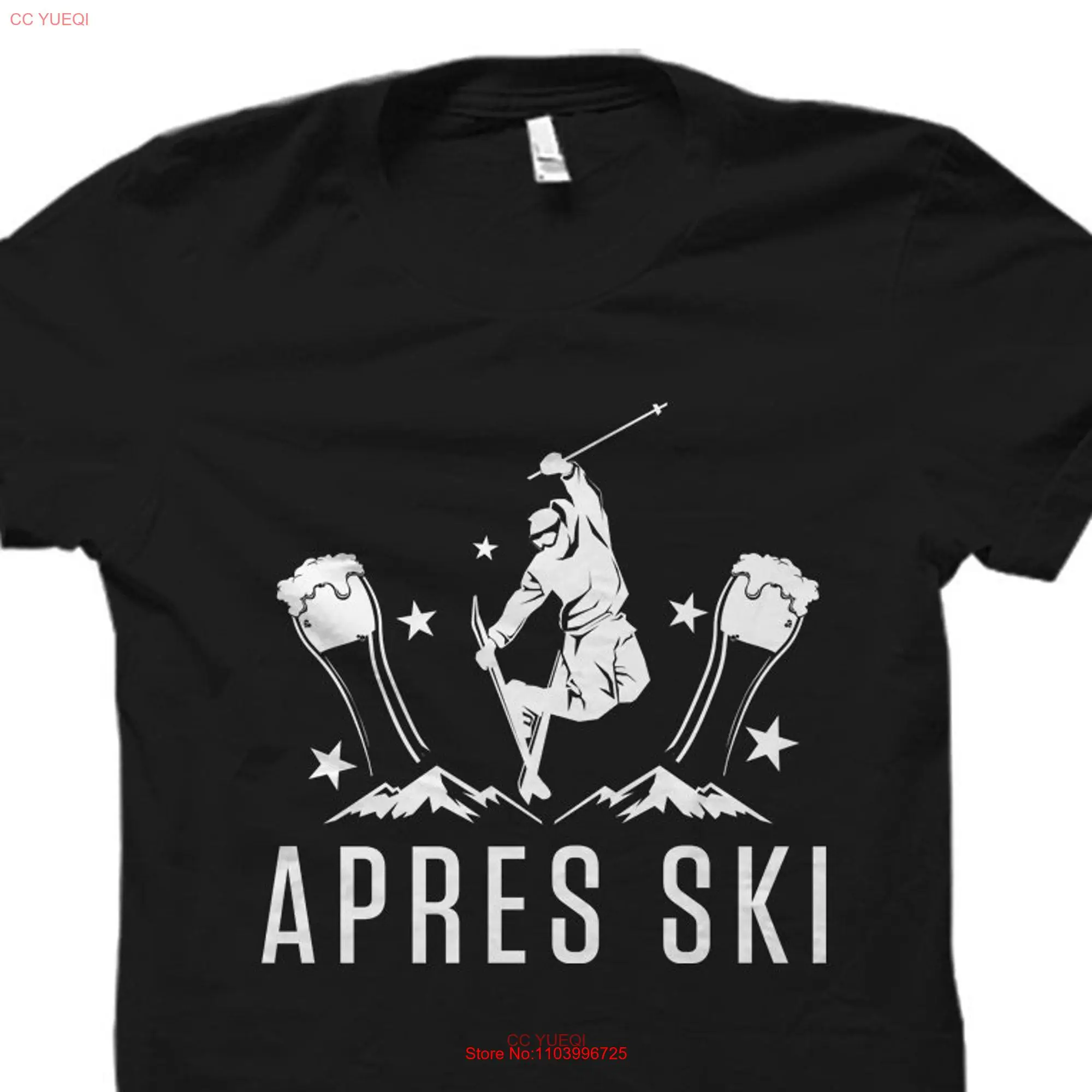 Apres Ski T Shirt Funny skier for OS1191 long or short sleeves