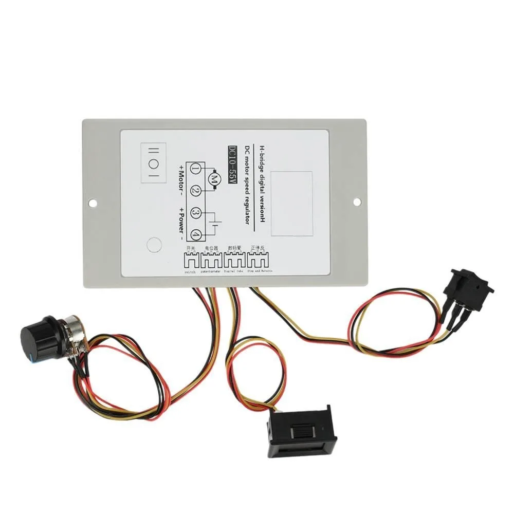 Contrôleur de vitesse de moteur DC10-55V, pont en H, moteur brossé cc 20A, tachymètre numérique, régulateur avant et arrière