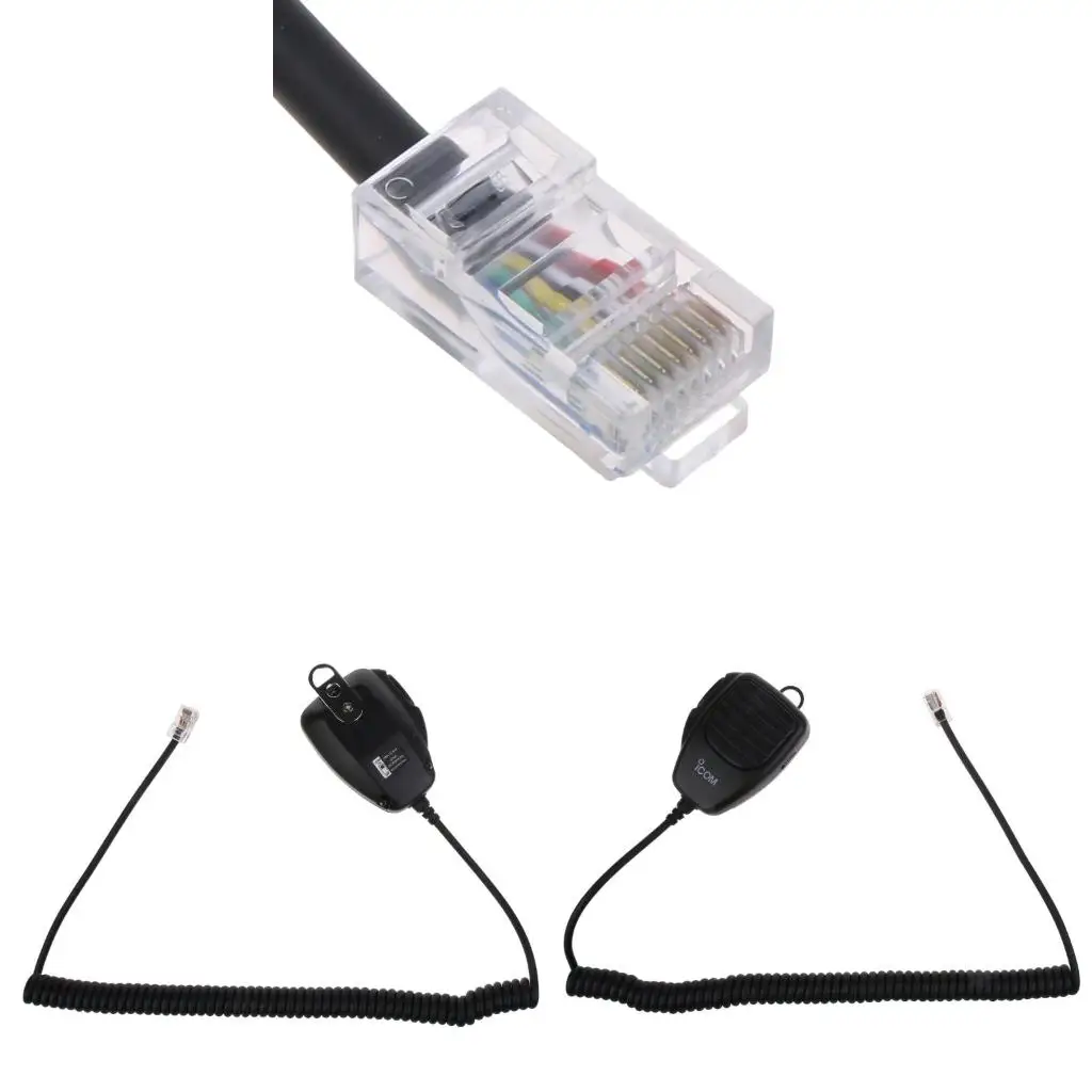 Microphone 8-Pin Replacement HM-118N Upgraded Modular-Plug Speaker-Mic Durable-