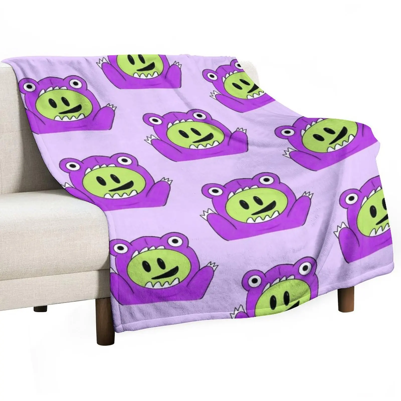 

Mona Monster! - Nanalan Throw Blanket Beach Decorative Sofas Multi-Purpose Baby Blankets