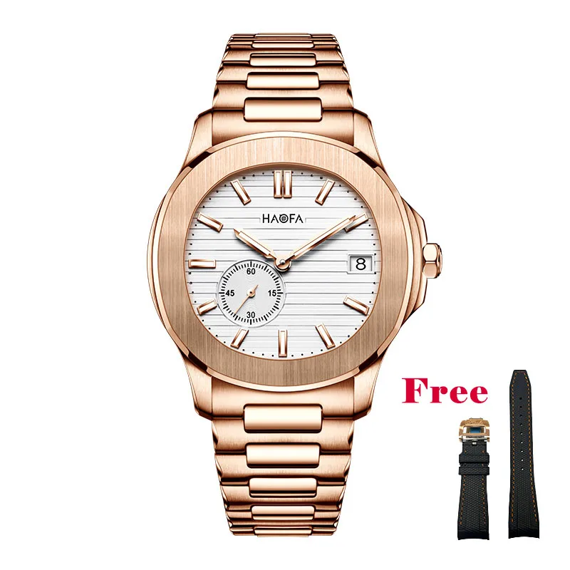 Haofa Mechanical watch Man Date Display Thickness 9.7mm Automatic 316 Stainless Steel Sapphire Crystal Luminous Simplicity 2290