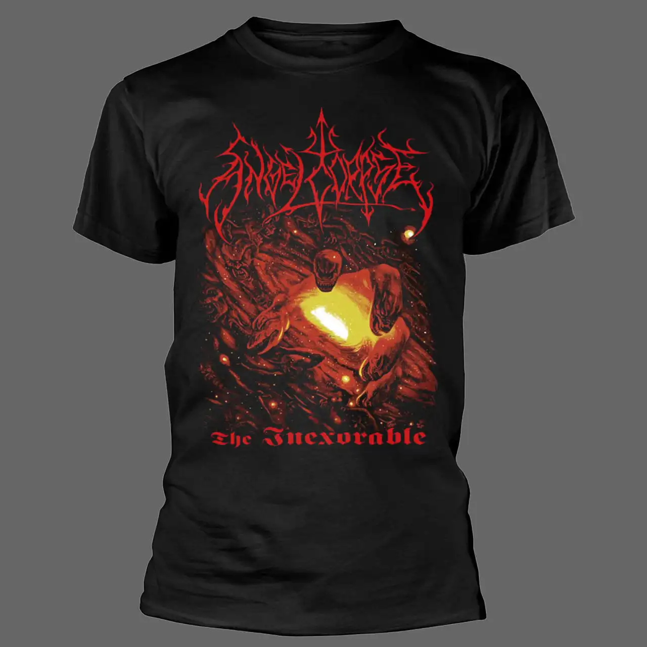 Camiseta esportiva elegante de manga curta com estampa de banda Death Metal, respirável e adequada para uso diário