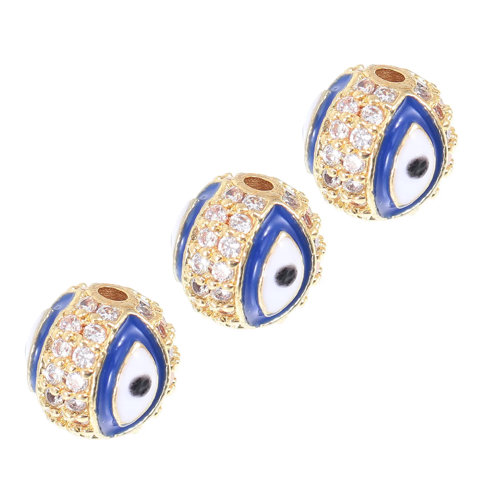 

3pcs Alloy Eye Charms Evil Eye Connector Link Beads Diy Craft Jewelry Accessories Durable Long Lasting Gift For Friends Family