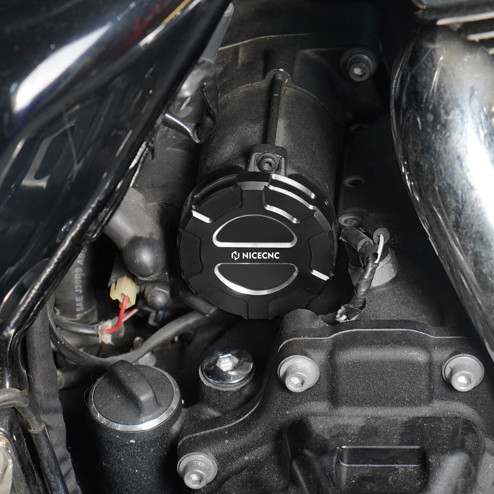 For Harley Road King FLHR FLHRXS FLHRC Starter Motor End Cap Protector Cover for Street Glide FLHX FLHXS Ultra Limited FLHTK