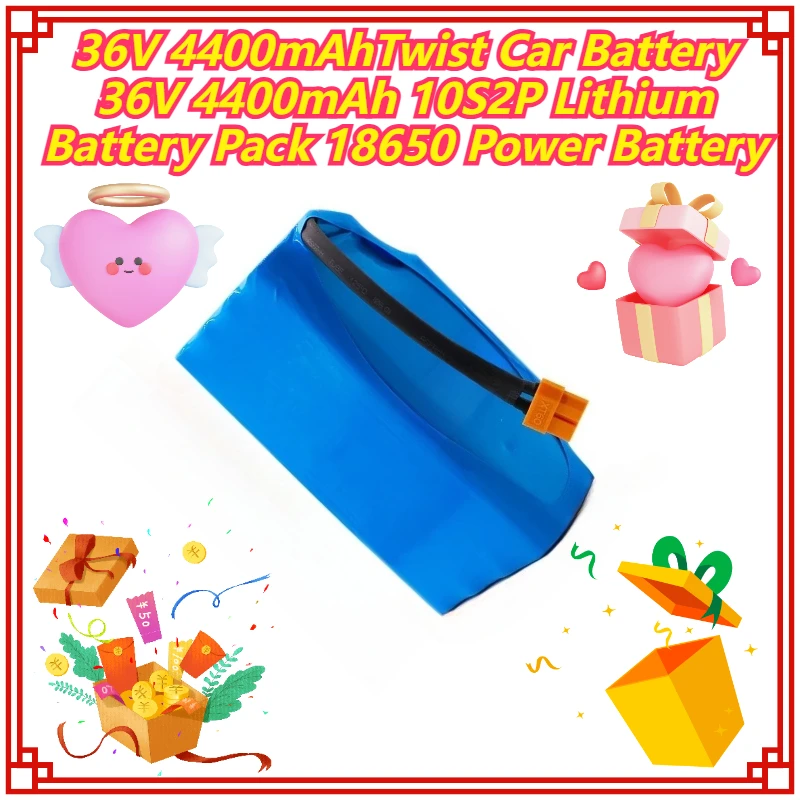 

36V 4400mAhTwist Car Battery 36V 4400mAh 10S2P Lithium Battery Pack 18650 Power Battery