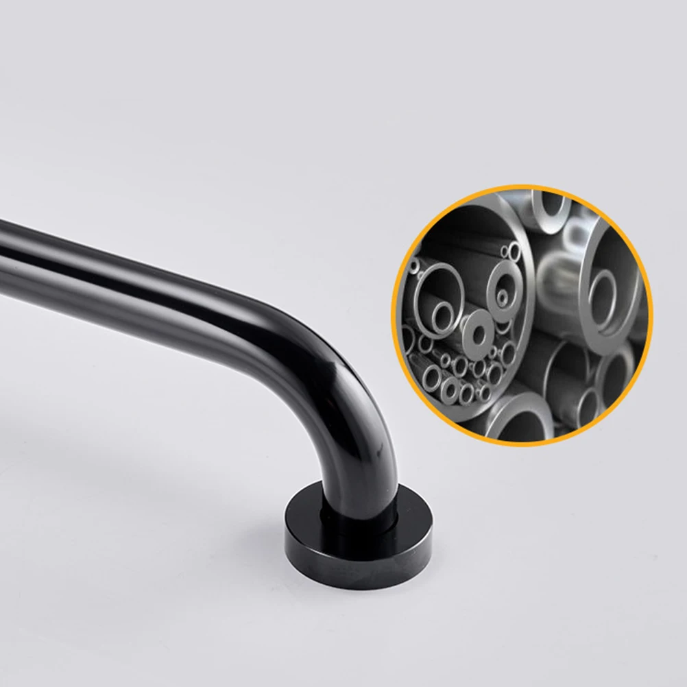 

Bathroom Safety Grab Bar Shower Black Handicap Easy Installation Bath Handgrip Elderly Toddlers Disability Aid