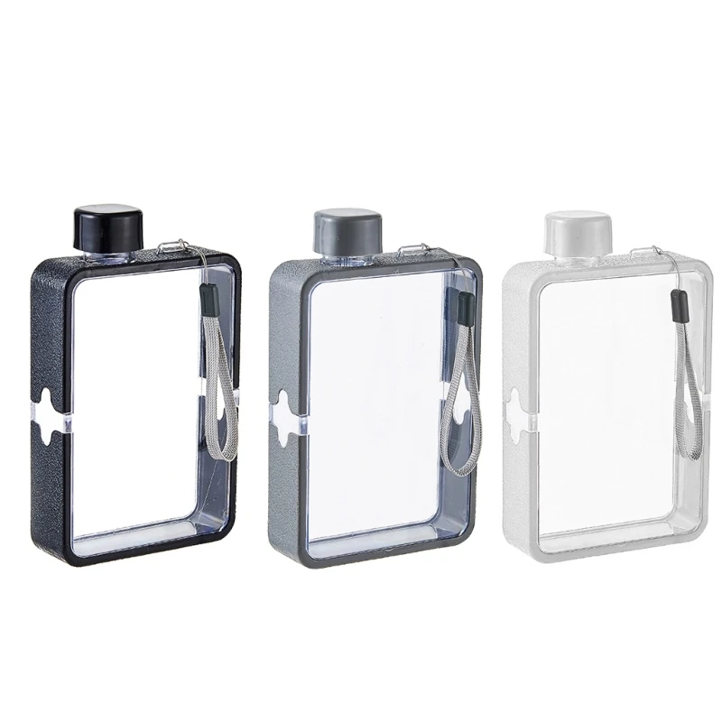 

Flat Water Bottle Square Drinking Bottle Sports Water Jugs Outdoor Supplies