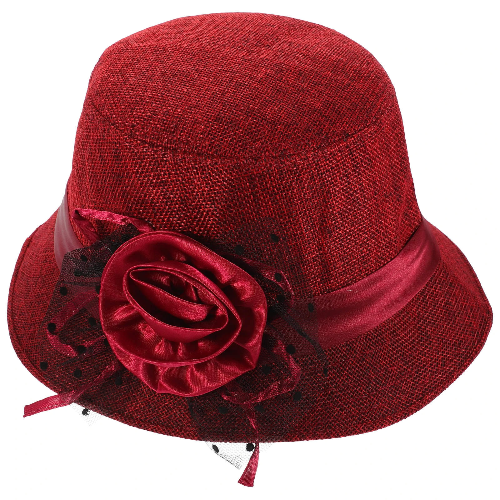 

Retro Lace Basin Hat Hats Cute Accessory Vintage Flax Elegant Women Middle Aged