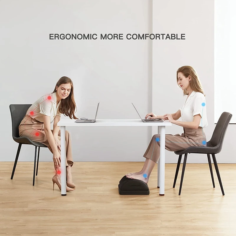 Foot Rest Under the Work Desk, Double-Layer Adjustable Footstool, Suitable for Office-A09G