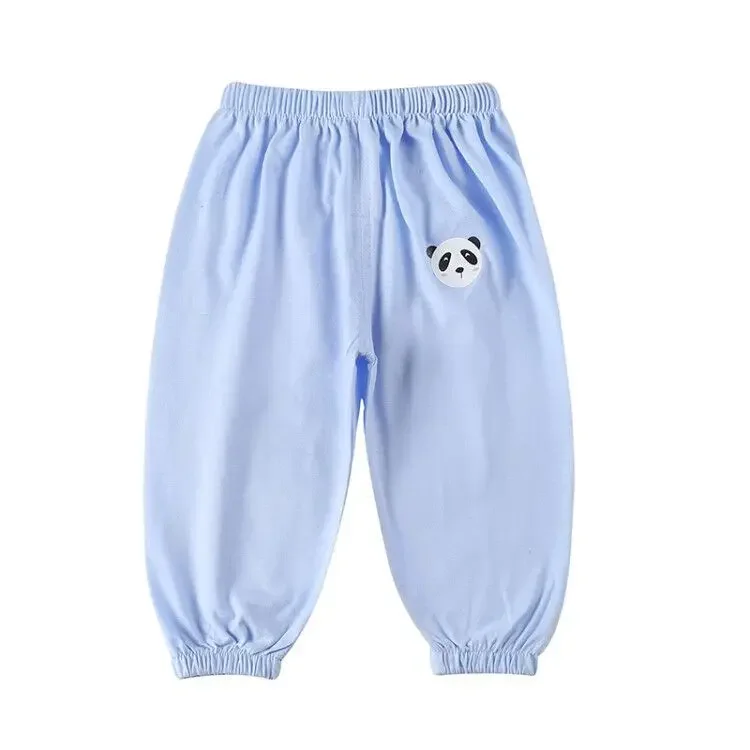 1 2 3 4 5 Years Summer New Children\'s Cotton Anti- Mosquito Pants for Boys Little Girls Thin Loose Casual Bloomers