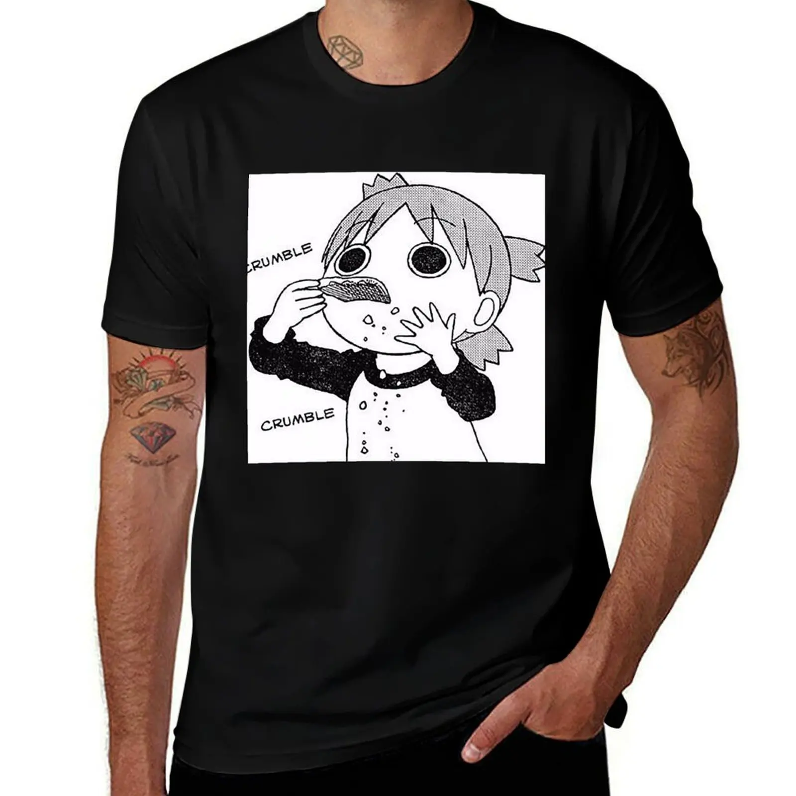 Yotsuba messy eating - manga T-Shirt Simple Casual Short Sleeve Tee T-Shirt