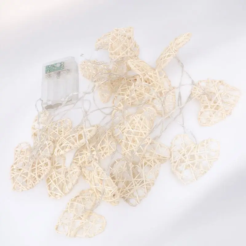 

Светодиодная гирлянда 2,5 м в форме сердца, теплый белый свет, низкое энергопотребление, высокая яркость, для спальни, клуба, концертов, фотосъемки, декора