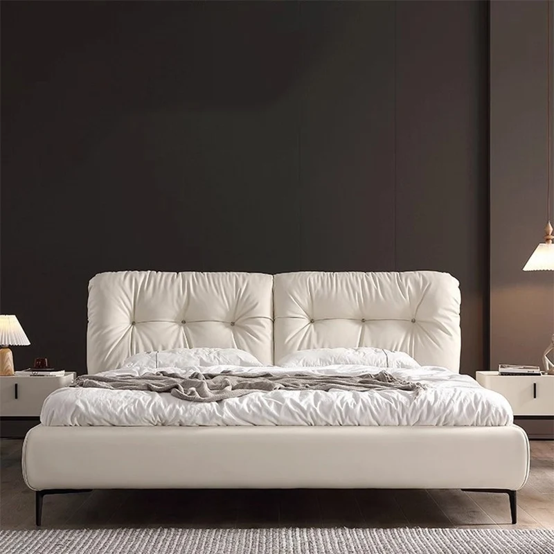 Underlay Full Bed Frames Double Beige Designs Low Modern Platform Bed Frames Adults Headboard Cama Matrimonial Bedroom Furniture