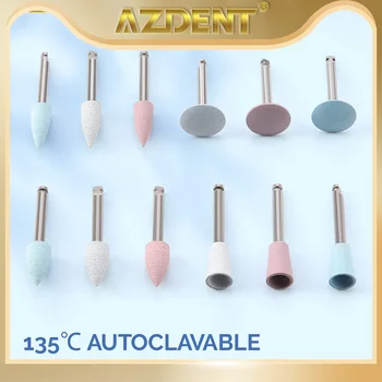 AZDENT – polisseuse dentaire en Silicone, 12 pièces/paquet, pour pièce à main contre-Angle, polissage de porcelaine, outils de dentiste composites, laboratoire de dentisterie