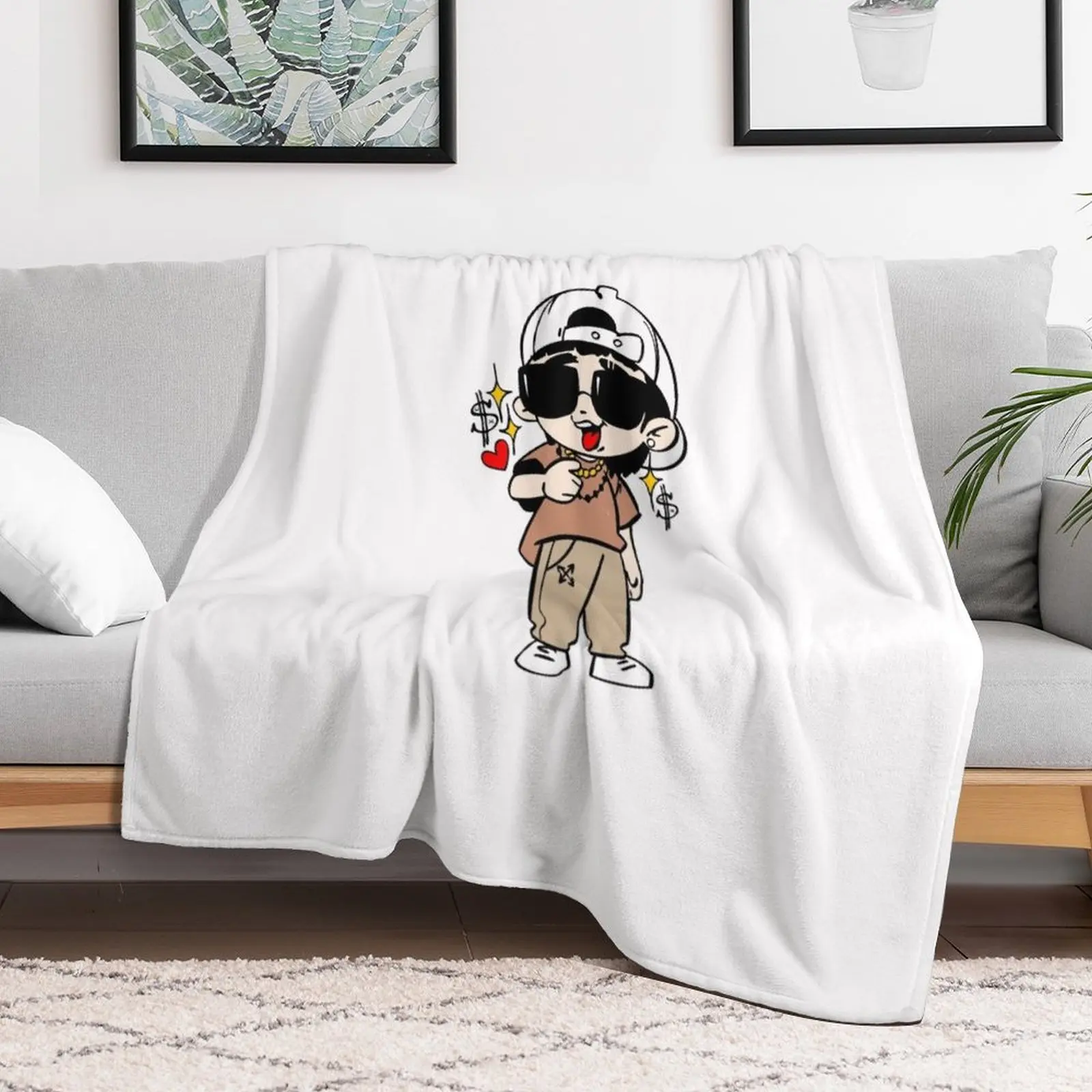 Peso Pluma Throw Blanket Men's Soft Warm Throw Blanket for Couch