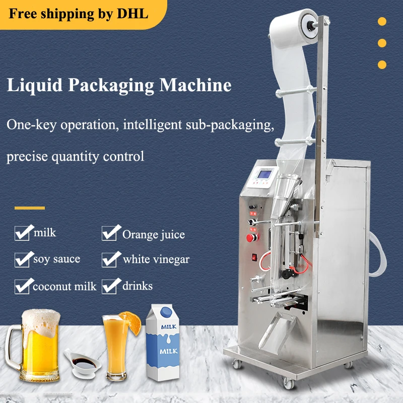 Free Shipping By DHL Automatic Soy Sauce Vinegar Liquid Packaging Machine Water Pouch Juice Bag Packaging Machine