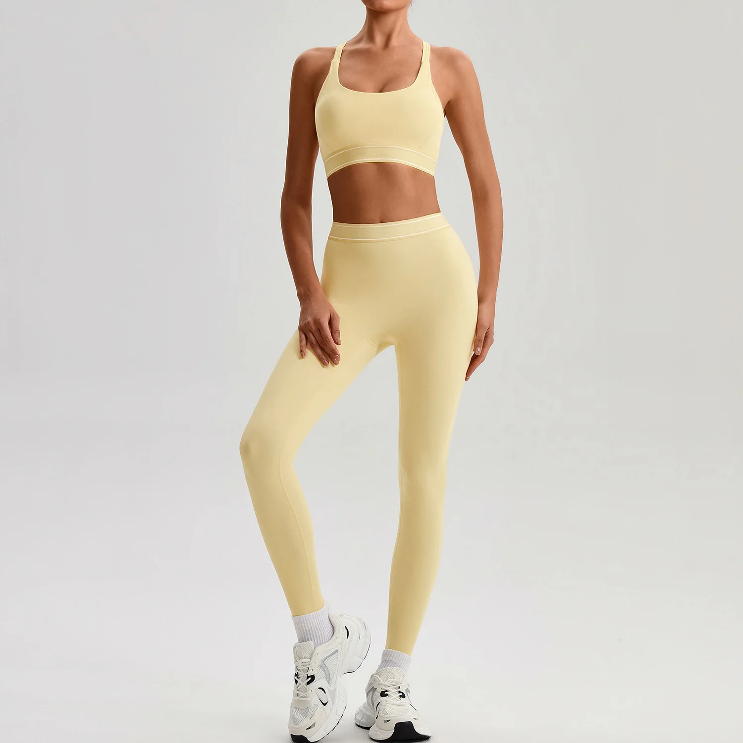 

Jenny&dave Naked Yoga Suit Set, High Waist Tight Yoga Suit, Women's Quick Drying Running Outdoor Sports Fitness Suit