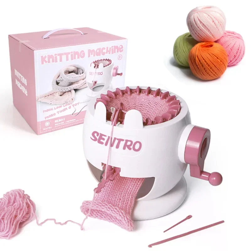 22/40 Needles Knitting Machine Versatile Hand Crocheting Machine Kit DIY Woven Scarf Sweater Hat Socks Craft Loom for Adult Kids