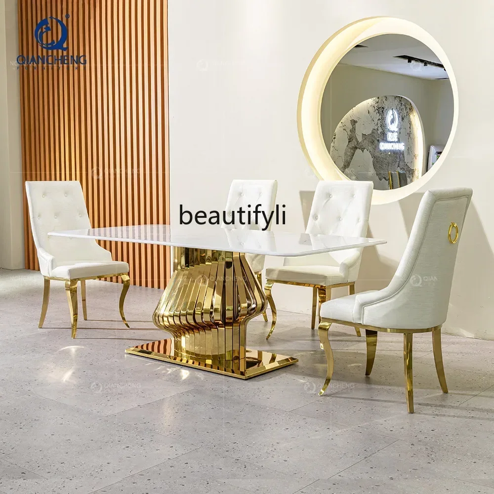 

ss25 Stainless steel modern hotel dining chair high-end soft bag white fashion restaurant chair light luxury velvet back chair