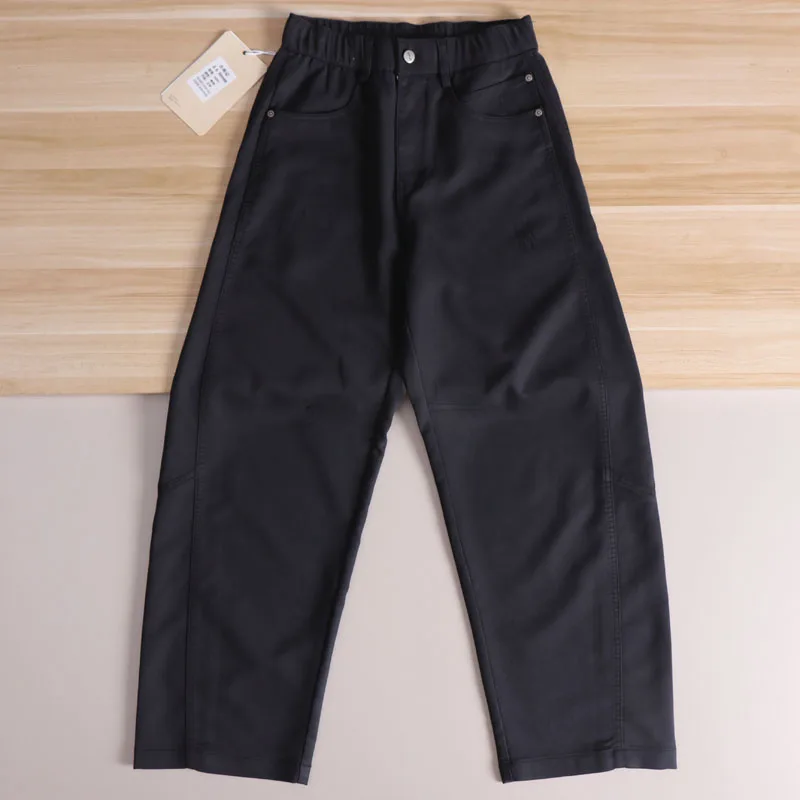 

American Retro Wide Leg Pants Casual Loose Fit Vintage Sle Men's Autumn Faion Polyester Lyocell Elastane Blend