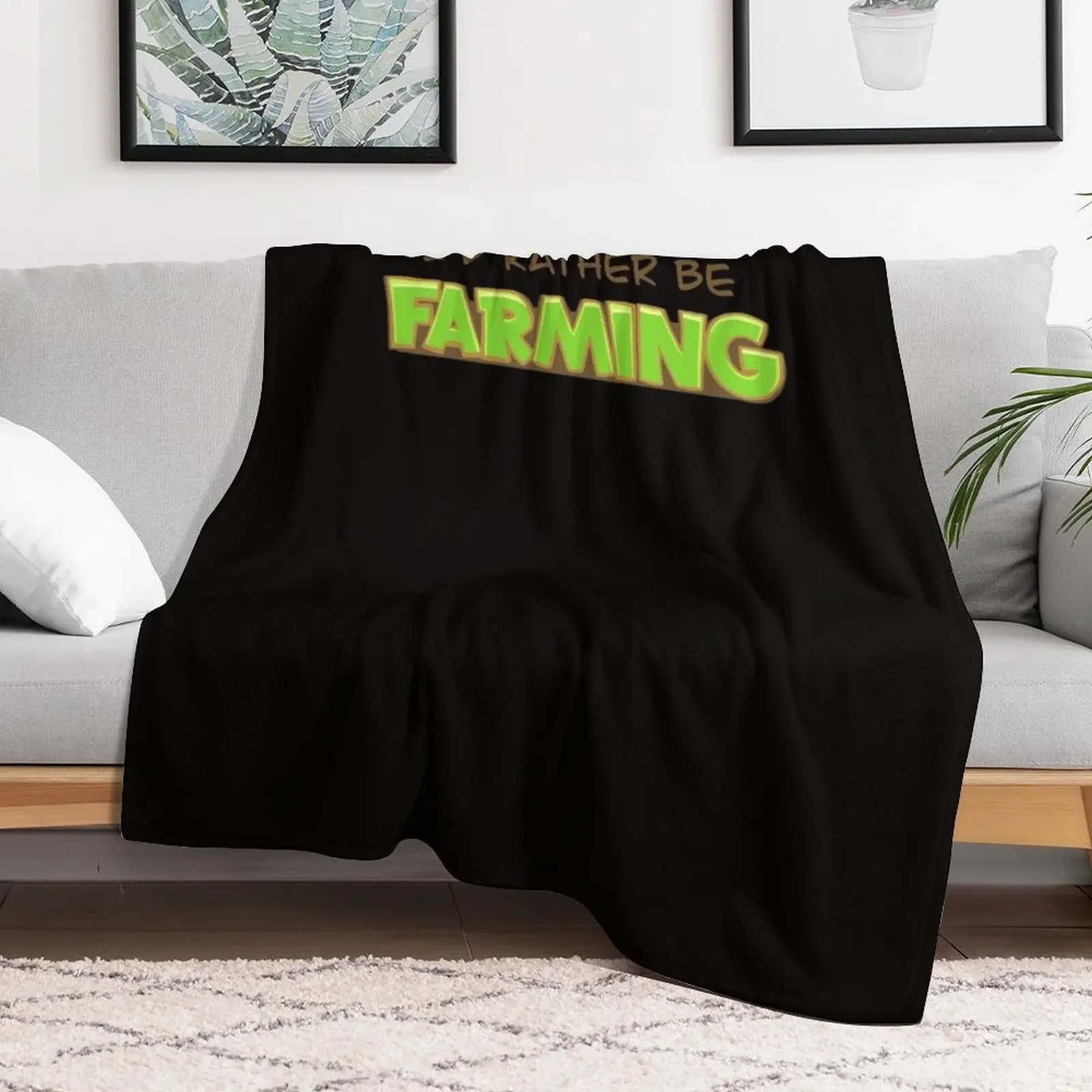I’d rather be farming Throw Blanket Spring Fall Cozy Throw Blanket for Couch