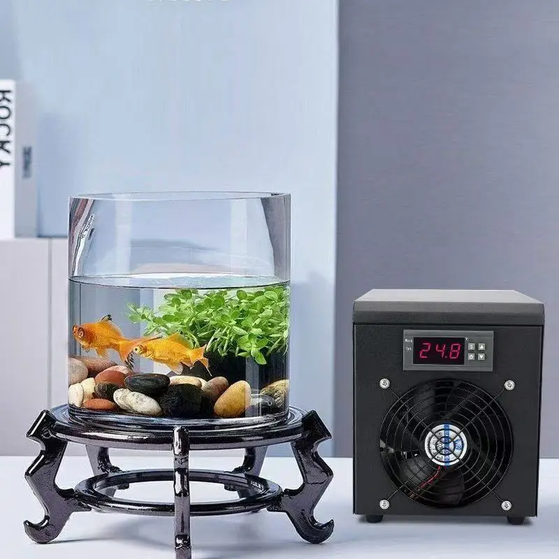 Remote Control Aquarium Cooled Water Chiller Machine Refrigeration Cooling Fresh Seawater Fish Tank Hydroponic Chiller