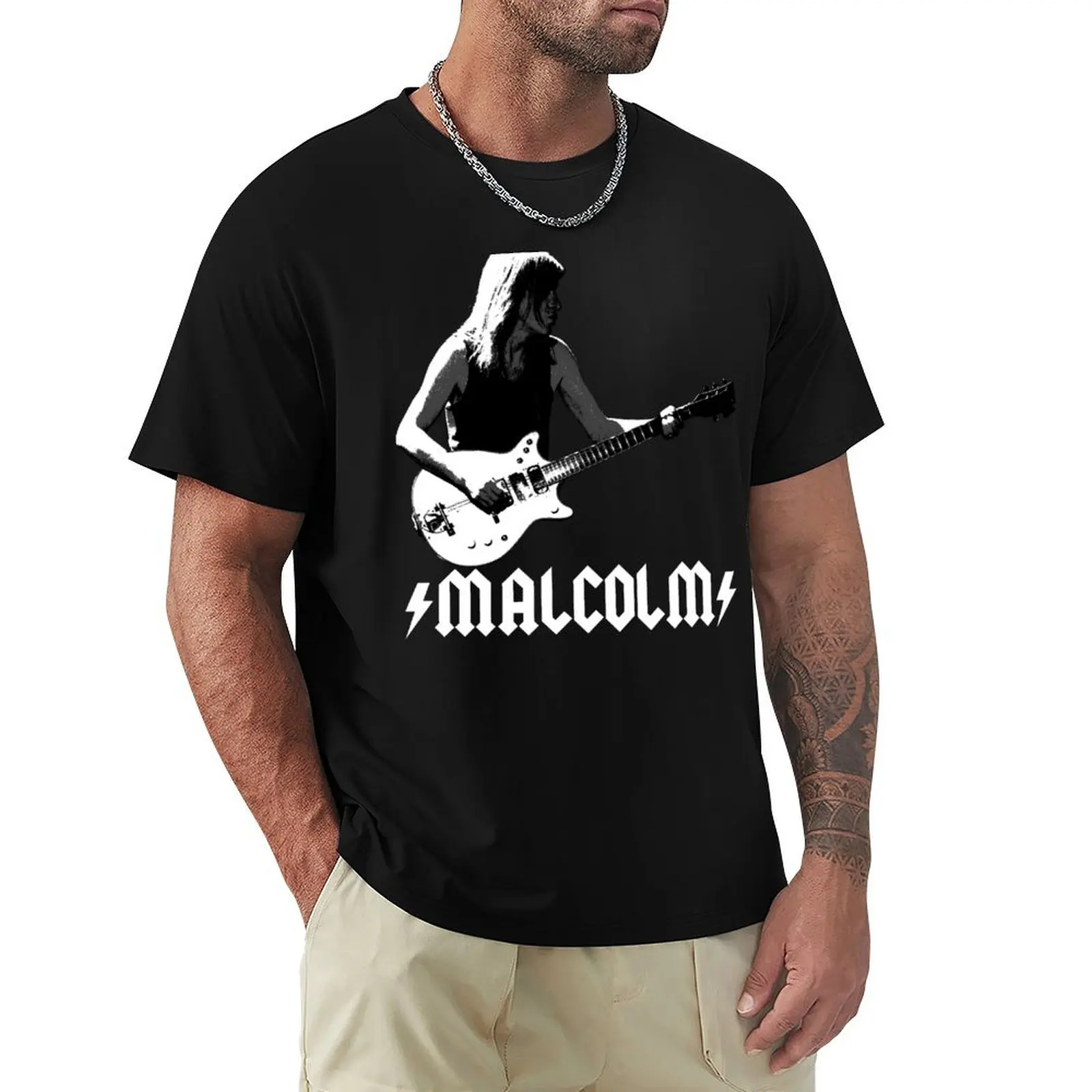 Malcolm Young! T-Shirt Holiday Party T-Shirt for Men