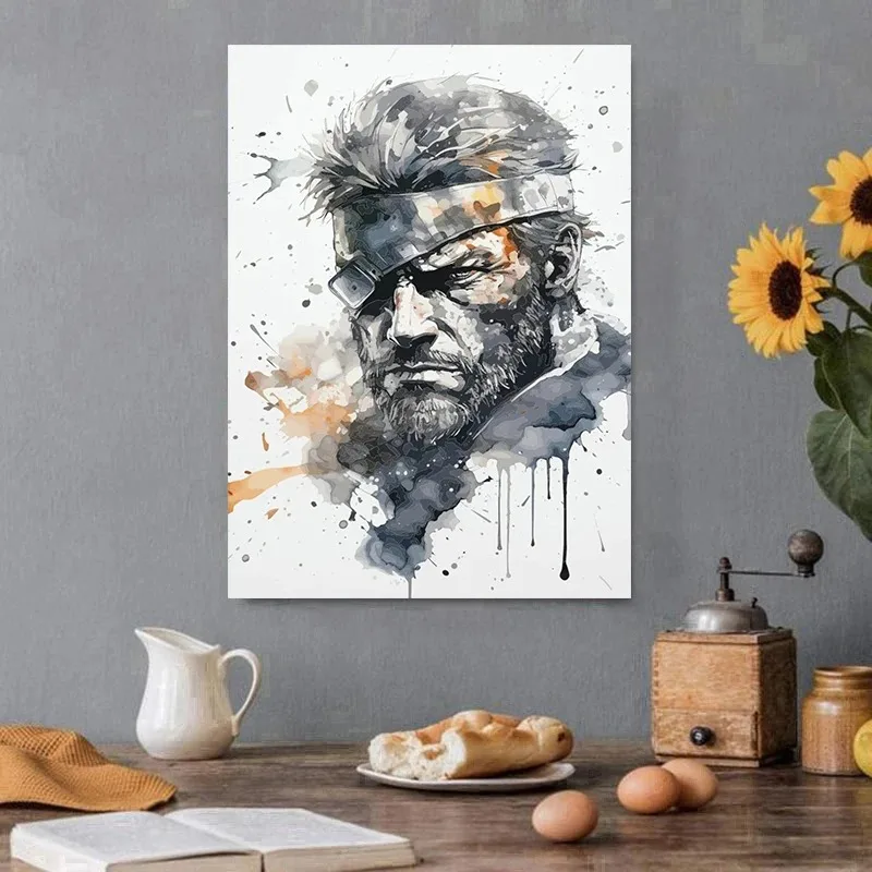 Classic Metal Gear Solid MGS Video Game Canvas Painting Wall Art Poster Picture Print Modern Family Bedroom Room Home Decor